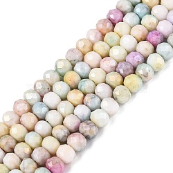 Ombre Effect Dyed Glass Beads Strands, Rondelle, Mixed Color, 4x3~4mm, Hole: 0.8~1mm, about 105~110pcs/strand, 38~39cm(GLAA-C023-02-C21)