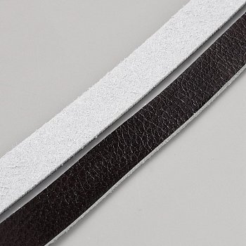 Flat Imitation Leather Cord, Black, 13x2mm, about 2.52 Yards(2.3m)/Roll