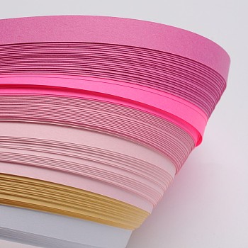 6 Colors Quilling Paper Strips, Gradual Pink, 530x10mm, about 120strips/bag, 20strips/color