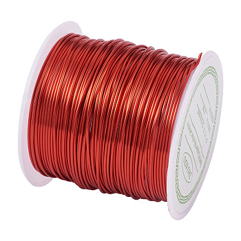 Round Copper Wire Copper Beading Wire for Jewelry Making, Long-Lasting Plated, Red, 20 Gauge, 0.8mm, about 26.24 Feet(8m)/roll