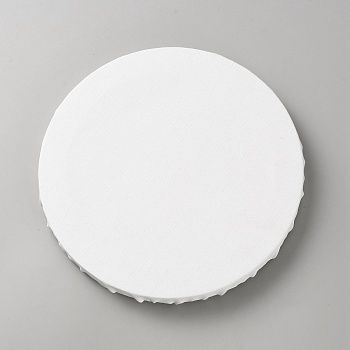 Wood Painting Linen Panels, Blank Drawing Boards, for Oil & Acrylic Painting, Flat Round, 202x18mm