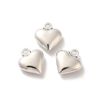 Tibetan Style Alloy Charms, Heart Charm, Antique Silver, 13x12x4mm, Hole: 1.8mm, about 277pcs/500g