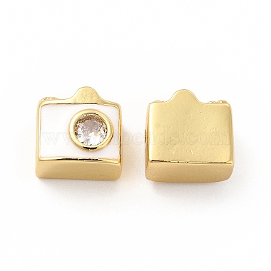Brass Micro Pave Cubic Zirconia Beads(KK-I699-02G)-2