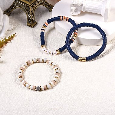 Love Beads Stacking Stretch Bracelets Set for Women(BJEW-SZ0001-93)-3