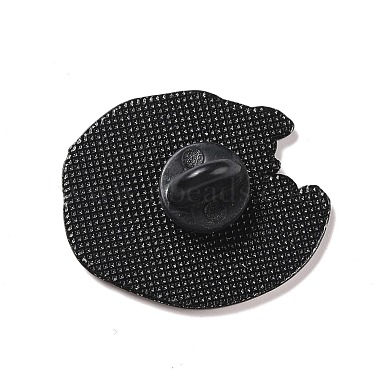 Broche en émail squelette de chat(JEWB-F016-14EB)-2