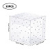 Polka Dot Pattern Transparent PVC Square Favor Box Candy Treat Gift Box(CON-BC0006-22)-2