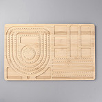 Rectangle Wood Bracelet Design Boards, for Beaded Bracelet Necklace Jewelry Making, BurlyWood, 44x27.3x1cm(TOOL-YWC0003-06)