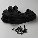 Garment Accessories, Zip-Fastener Component Sets, Nylon Zipper & Zipper Sliders, Black, 28x2mm, about 10m(DIY-WH20011-99)