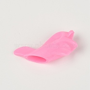 Polyethylene Pencil Grips for Kids, Grip Posture Correction Tool, Fish, Pink, 41x22.5x12mm(AJEW-WH0002-91A)