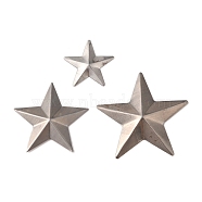 (Defective Closeout Sale: Eusting)90Pcs 3 Style Iron Display Decorations, Metal Star Ornament for Christmas, Platinum, 25~45x27~47.5x2.5~4mm, 30pcs/style(IFIN-XCP0001-33)