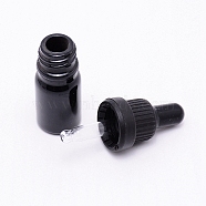Empty Portable Glass Dropper Bottles, Fine Mist Atomizer, with Rubber Extrusion Head, ABS Dust Cap, Refillable Bottle, Black, 25x78mm, Capacity: 5ml(0.17 fl. oz)(MRMJ-WH0065-54A)