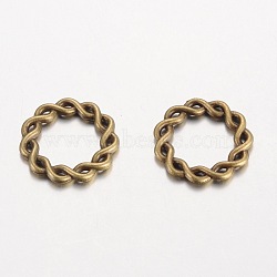 Ring Tibetan Style Alloy Linking Rings, Lead Free & Nickel Free & Cadmium Free, Antique Bronze, 20x2.5mm, Hole: 13.5mm(X-PALLOY-K115-02AB-NR)