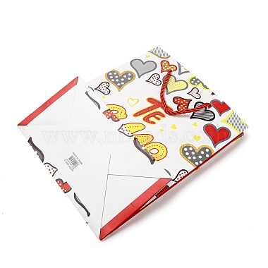 4 couleurs sacs cadeaux en papier amour Saint Valentin(CARB-D014-01E)-4