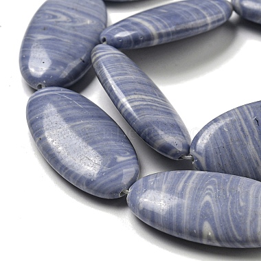 Synthetic Blue Lace Agate Beads Strands(G-B071-H02-02)-3