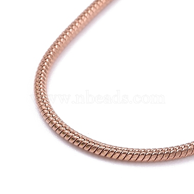 304 Stainless Steel Snake Chain Necklaces(NJEW-F248-03A-RG)-2