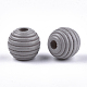Painted Natural Wood Beehive Beads(WOOD-S049-04A-08)-2