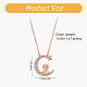 Chinese Zodiac Necklace Dog Necklace 925 Sterling Silver Rose Gold Pups on the Moon Pendant Charm Necklace Zircon Moon and Star Necklace Cute Animal Jewelry Gifts for Women(JN1090K)-2