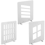 3Pcs 3 Styles HDF High Fiber Density Board Reflection Display Board, Photographic Plate, Photography Props, Square, White, 300x300x10mm, 1pc/style(AJEW-CN0002-89C)