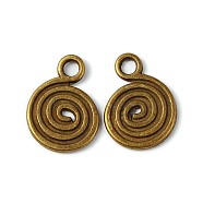 Tibetan Style Alloy Pendants, Lead Free, Nickel Free and Cadmium Free, Antique Bronze, 13.5mm wide, 18mm high, 1.5mm thick, hole:3mm(X-MLF0135Y-NF)
