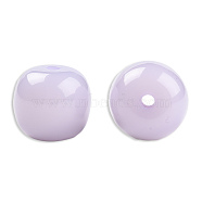 Opaque Resin Beads, Barrel, Lilac, 12x11mm, Hole: 1.6~1.8mm(RESI-N034-28-S06)