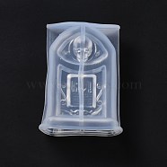 DIY Halloween Tombstone Candle Silicone Molds, for Scented Candle Making, White, 9.5x6.5x4cm, Inner Diameter: 5.8x2.5cm(DIY-F110-07)