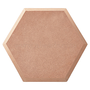 MDF Wood Boards, Ceramic Clay Drying Board, Ceramic Making Tools, Hexagon, Tan, 29.8x25.8x1.5cm(FIND-WH0110-664I)