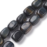 Natural Blue Tiger Eye Beads Strands, Dyed, Nuggets, 17~20x12~14.5x12~13mm, Hole: 1.2mm, about 23pcs/strand, 15.55~15.94 inch(39.5~40.5cm)(G-C110-B01-01)