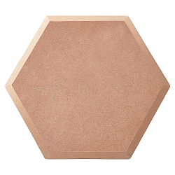 MDF Wood Boards, Ceramic Clay Drying Board, Ceramic Making Tools, Hexagon, Tan, 29.8x25.8x1.5cm(FIND-WH0110-664I)