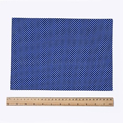Polka Dot Pattern  Printed A4 Polyester Fabric Sheets, Self-adhesive Fabric, for Garment Accessories, Dark Blue, 30x21.5x0.03cm(DIY-WH0158-63A-05)