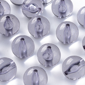 Transparent Acrylic Beads, Round, Lavender, 20x19mm, Hole: 3mm, about 111pcs/500g