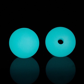 Luminous Silicone Beads, DIY Nursing Necklaces and Bracelets Making, Round, White, 11.5mm, Hole: 2mm