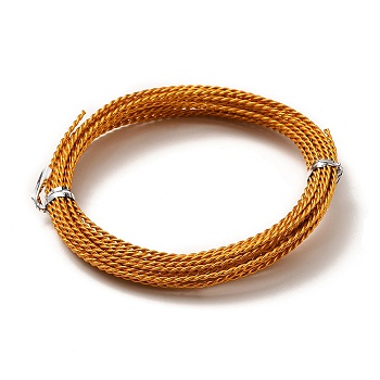 Aluminum Wire, Twisted Round, Orange, 1.6mm, about 16.40 Feet(5m)/Roll
