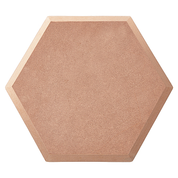 MDF Wood Boards, Ceramic Clay Drying Board, Ceramic Making Tools, Hexagon, Tan, 29.8x25.8x1.5cm