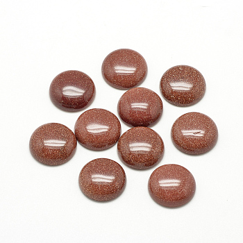 Synthetic Goldstone Cabochons, Half Round/Dome, 12x5mm
