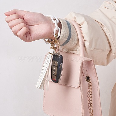 porte-clés bracelet à maillons de chaîne(HJEW-SW00013-06)-6