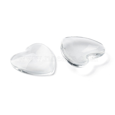 Transparent Glass Heart Cabochons(GGLA-R021-25mm)-3