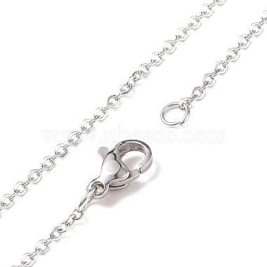 Collier pendentif cage en pierres précieuses naturelles avec 304 chaînes de câbles en acier inoxydable pour femmes(NJEW-JN03905-01)-6