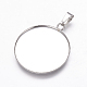 Stainless Steel Pendant Cabochon Settings(STAS-P160-06P)-1