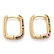 Brass Micro Pave Cubic Zirconia Huggie Hoop Earrings(EJEW-P187-O01)-1