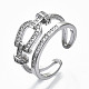Brass Micro Pave Clear Cubic Zirconia Cuff Rings(RJEW-S045-013P-NR)-1