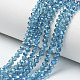 Chapelets de perles en verre galvanoplastique(EGLA-A034-T6mm-I04)-1