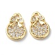 Rack Plating Brass Clear Cubic Zirconia Charms(KK-B072-12G)-2