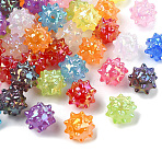 UV Plating Acrylic Beads, Sea Urchin, Mixed Color, 18x14.5mm, Hole: 2.5mm(MACR-CJC0004-27)