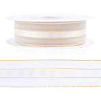 Polyester Lace Ribbon, for Gift Decoration, Birthday Cake Wrapping, Beige, 1 inch(24mm), about 21.87 Yards(20m)/roll(OCOR-TADJ0001-07A)