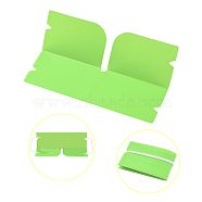Portable Foldable Plastic Mouth Cover Storage Clip Organizer, for Disposable Mouth Cover, Lime, 190x120x0.3mm(AJEW-E034-71F)