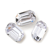 Glass Rhinestone Cabochons, Flat Back & Back Plated, Faceted, Recctangle, Alexandrite, 6x4x3mm(RGLA-L029-18A-283)