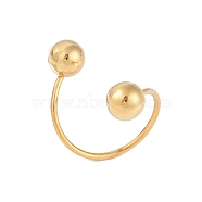 Ion Plating(IP) 304 Stainless Steel Round Open Cuff Rings, for Women, Real 18K Gold Plated, Inner Diameter: 20mm(RJEW-S418-06G)