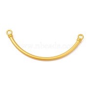 Rack Plating Alloy Connector Charms, Curved Bar Links, Matte Gold Color, 24x63x3mm, Hole: 2.8mm(PALLOY-M201-04MG)
