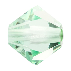 Preciosa&reg Crystal Beads, Czech Crystal, Bicone(451 69 302 Rondelle), 50000 Chrysolite, 4mm, Hole: 0.8mm(X-PRC-BA4-50000)