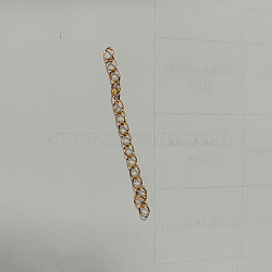 Brass Curb Chain Extender, End Chains, Unplated, Raw(Unplated), 45mm(KK-T069-35C)